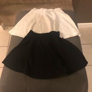 A-Line Miniskirts in black and white NWT
